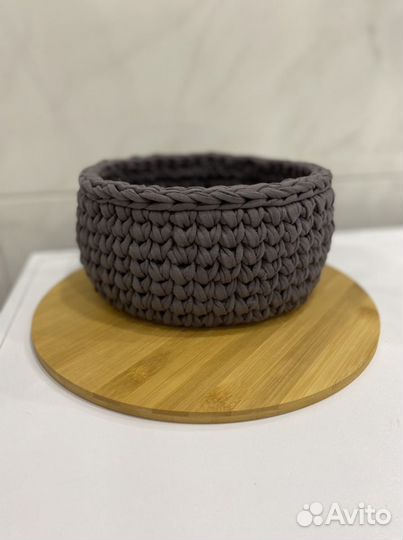 Корзина из трикотажной пряжи