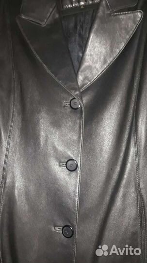 Кожанный лайковый женский пиджак