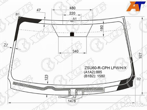 Стекло лобовое toyota harrier