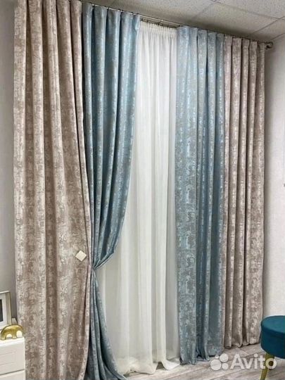 Шторы тюль лен рогожка блэкаут