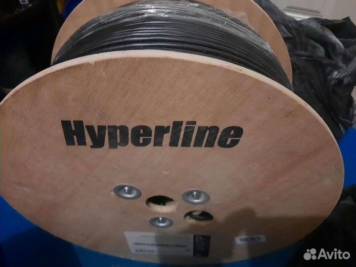 Кабель,витая пара Hyperline utp4-c5e-s24-out-pe-bk