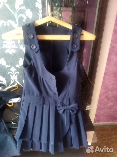 Сарафан для девочки 134 новое школьный