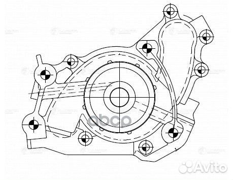 Насос водяной для а/м Lexus RX II (03) /Toyota