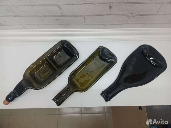 Бутылки плавленые (фьюзинг) Подарок