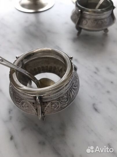 Мельхиор СССР солонки креманки мороженица