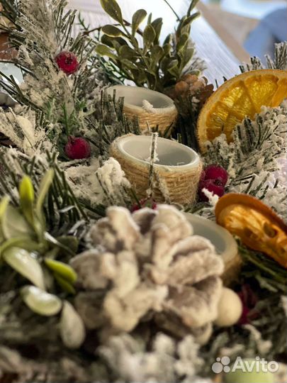 Новогодний подсвечник ручная работа