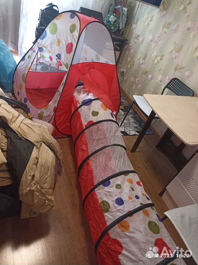 Детская игровая палатка с тоннелем
