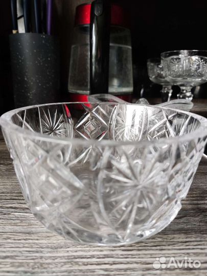 Ваза для фруктов хрусталь