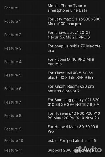Кабель usb type c (1м) Быстрая зарядка (новый)