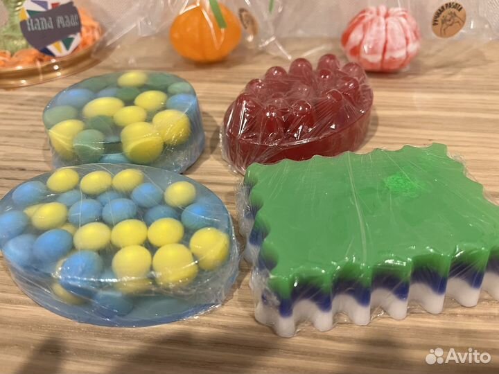 Мыло ручной работы(змейка, ёлочка,мандарин)