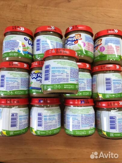 Пюре овощное, мясное Агуша, Фруто Няня