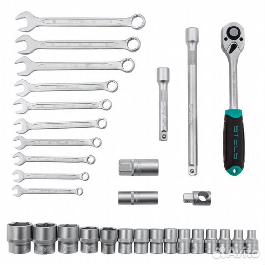 Набор инструментов, 1/2, CrV, пластиковый кейс, 31