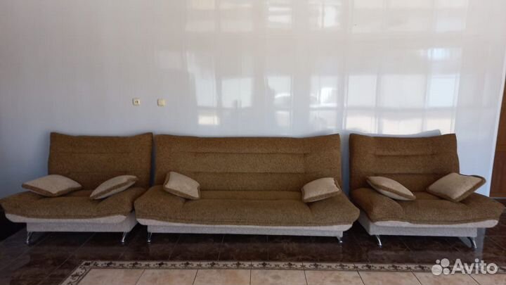 Диван и 2 кресла бу в хорошем состоянии