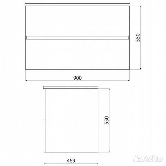 Тумба Art&Max Elegant LED ниагара 900 AM-elegant