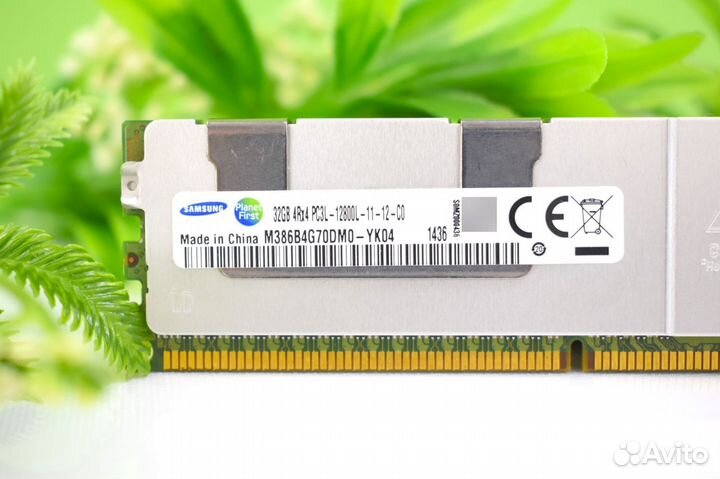 Память 32GB DDR3 L ECC REG samsung (1600 MHz) 4Rx4