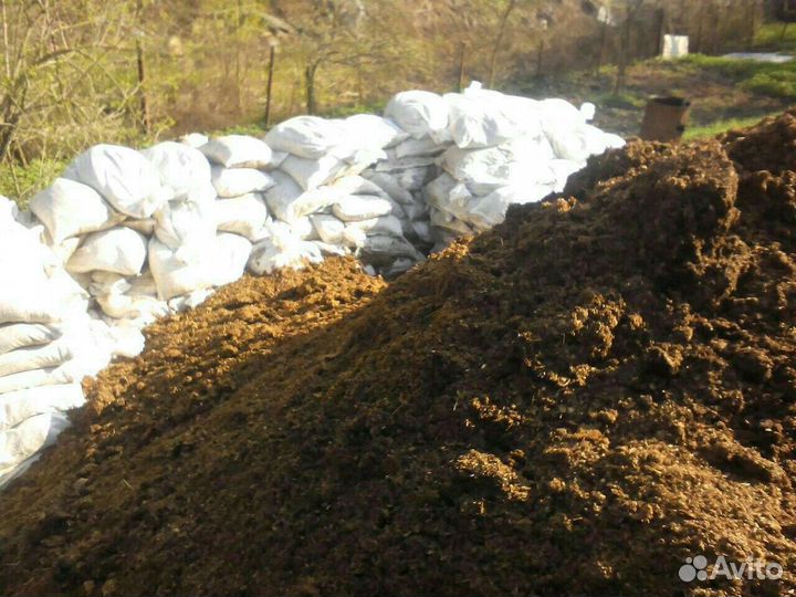 Перегной навоз конский коровий в мешках и машиной