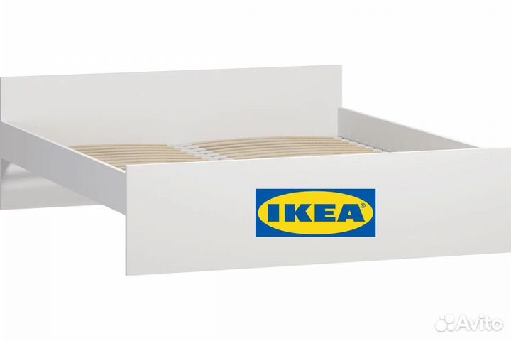 Орион кровать двуспальная 205x186x65 см белая