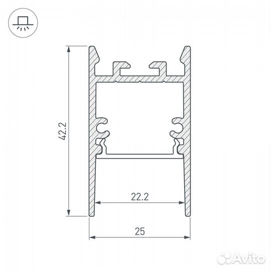 Профиль Arlight SL-Comfort-2542-2000 Anod 031727