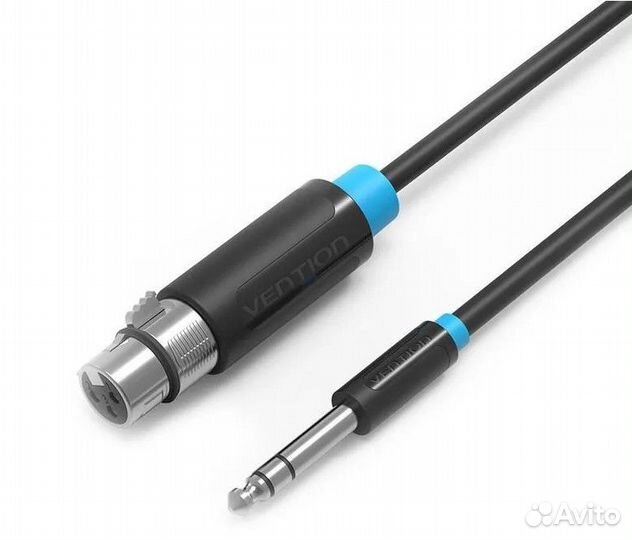 Кабель Vention аудио Jack 6.5 mm M/XLR F - 3м
