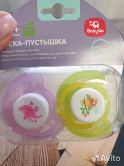 Соска пустышка avent baby go 6+