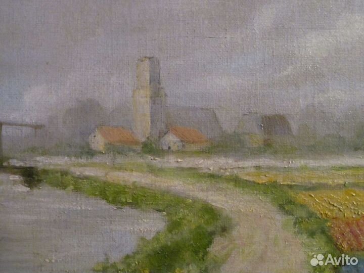 Мельница. Голландия. Холст. Масло. Подпись