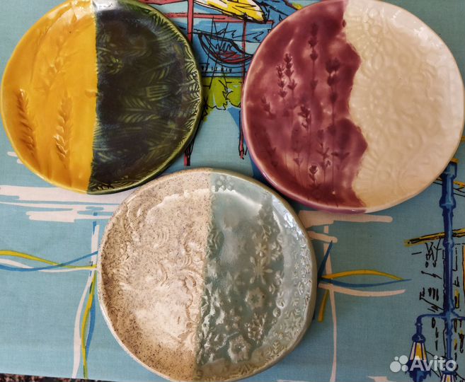 Глиняные тарелки ручной работы