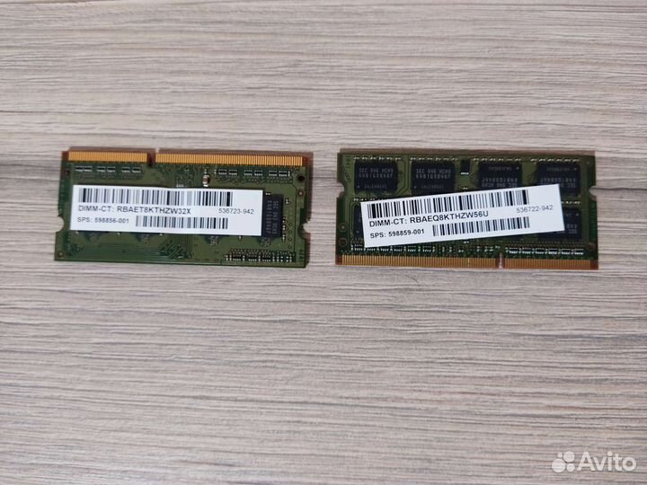 Оперативная память DDR3l для ноутбука