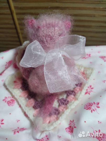 Котик-зефирка ручной работы