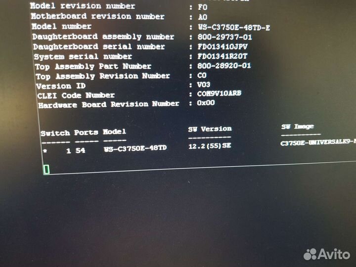 Cisco ws-c3750e-48td-e v03