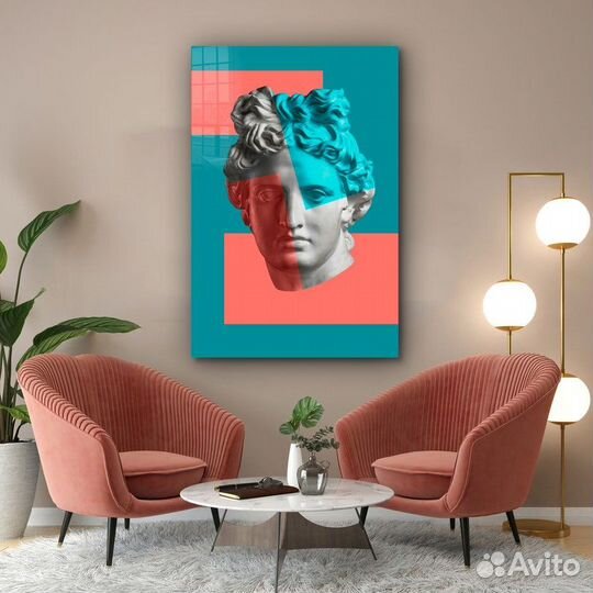 Яркая картина маслом на холсте абстракция