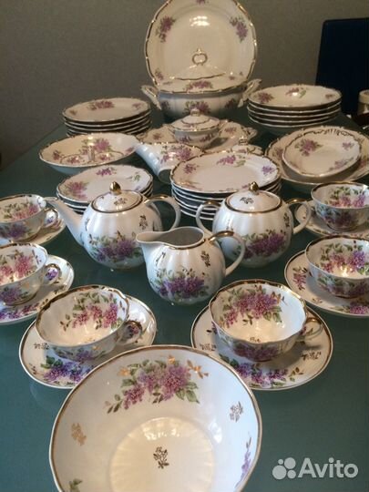 Сервиз чайный и столовый Сирень Дулево 57 год