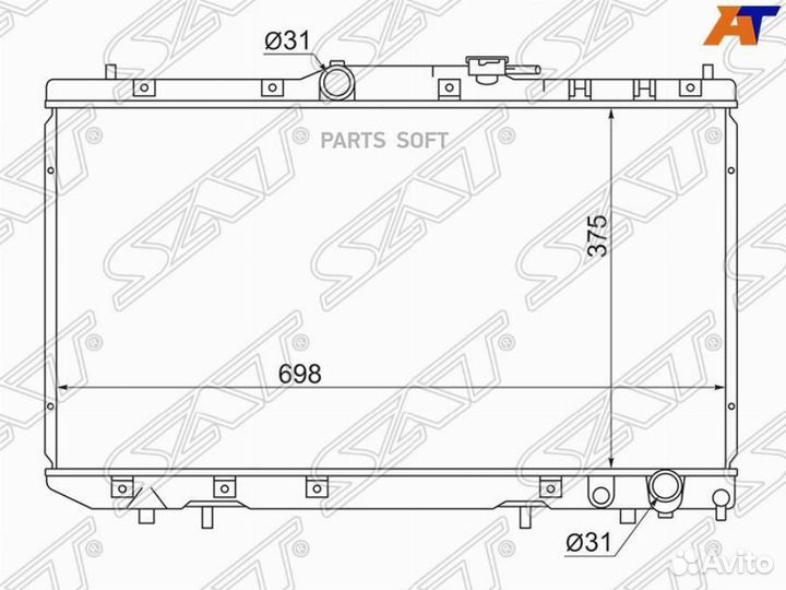 Радиатор охлаждения Тойота Карина 96-02 diesel