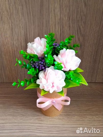 Букет цветов из мыла ручной работы ко Дню учителя