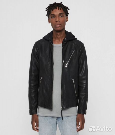 Allsaints Harwood Leather Biker Jacket Кожаная кур