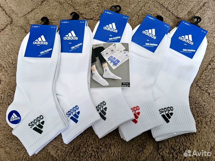 Adidas Носки мужские хлопок упаковка 10 пар +цвета