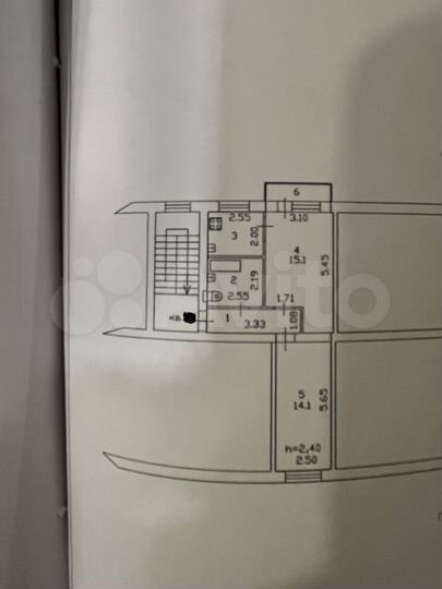 2-к. квартира, 43,9 м², 5/5 эт.