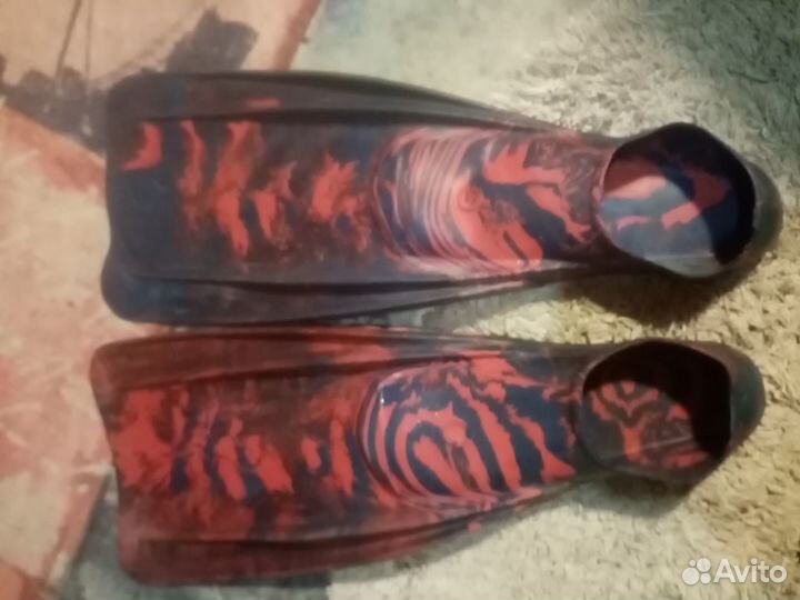 Ласты СССР резиновые маска с трубкой очки