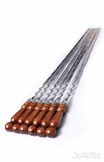 Шампура. Набор шампуров с деревянной ручкой