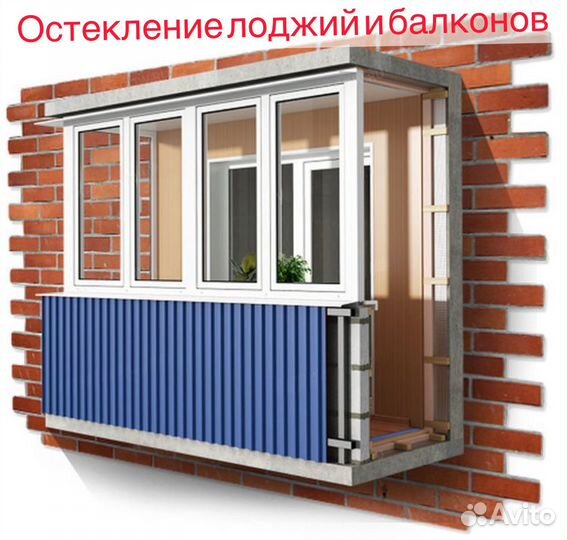 Остекление, отделка и утепление лоджий и балконов