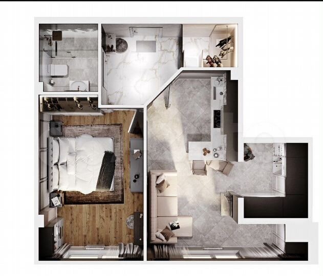 1-к. квартира, 47,3 м², 2/9 эт.