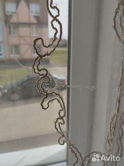 Тюль с вышивкой