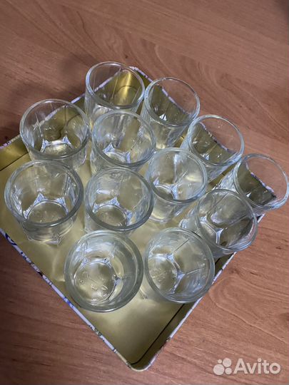 Рюмка толстое стекло СССР цена за пару
