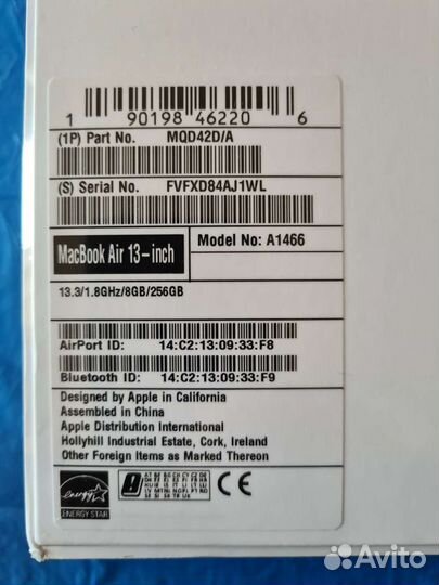 Apple MacBook Air 13 256GB Intel Core i5 новый
