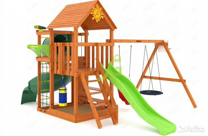Детская площадка Крафт Pro 3 с трубой мод.2