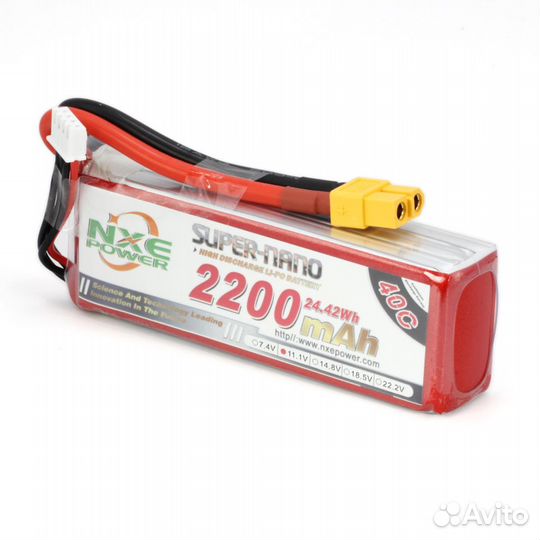 Аккумулятор LiPo 3S 2200mAh 40C (NXE) 11.1В