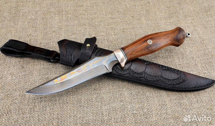 Эксклюзивный нож «Пума» из ламинированного дамаска