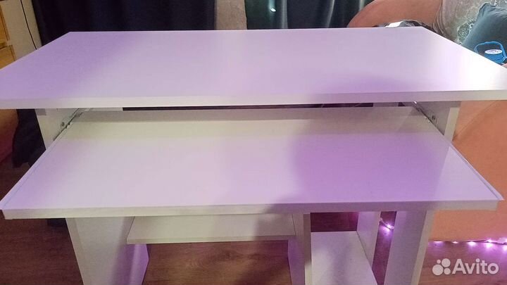Компьютерный стол (белый) б/у
