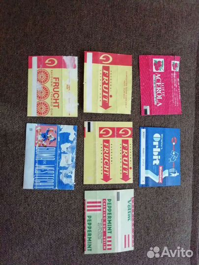 Этикетки от жвачек