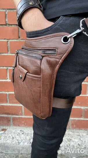Мотосумка на бедро brown