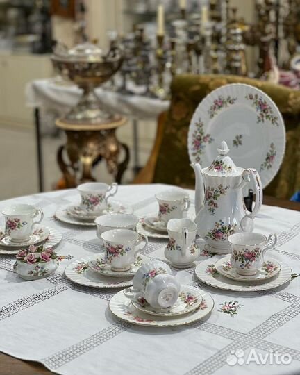 Royal albert фарфор, кофейный сервиз. Винтаж